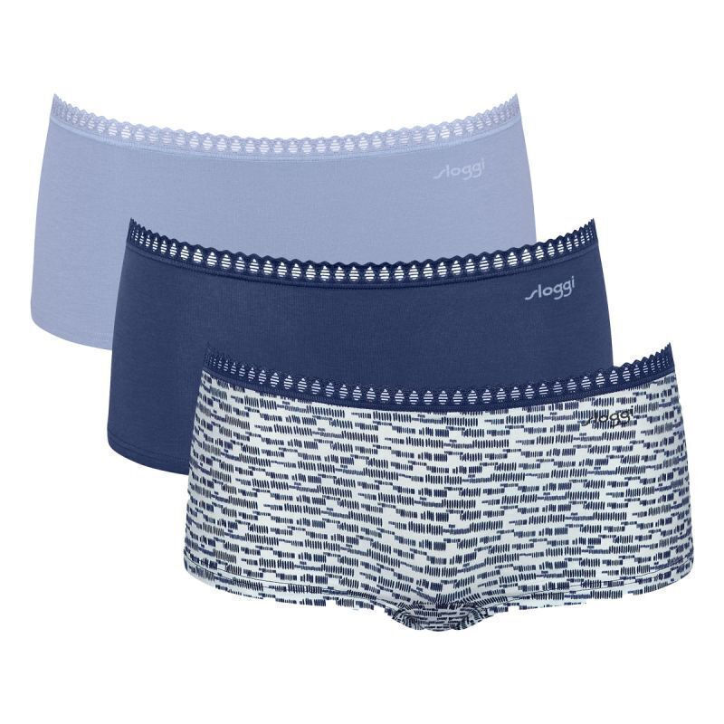 Γυναικείo εσώρουχo 3PACK sloggi GO Crush H Short C3P 10219652 -V003 - ΜΠΛΕ ΣΙΕΛ ΕΜΠΡΙΜΕ