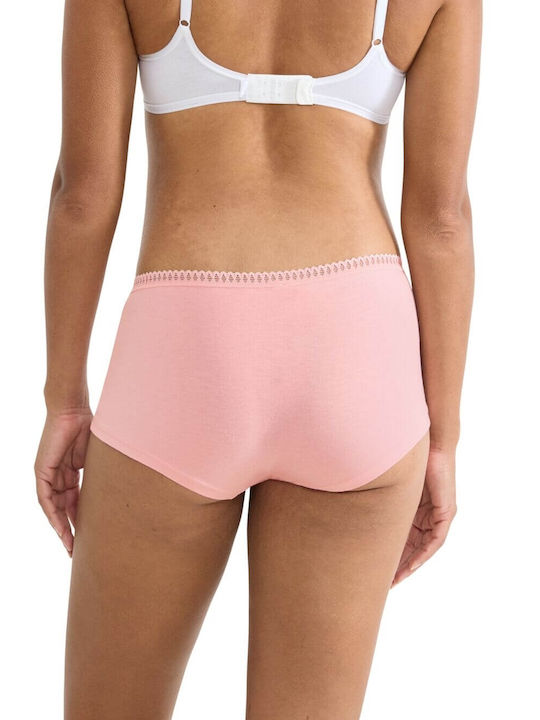 Γυναικείo εσώρουχo 3PACK sloggi GO Crush H Short C3P 10219652-M005 Λευκό-ροζ-κοραλί