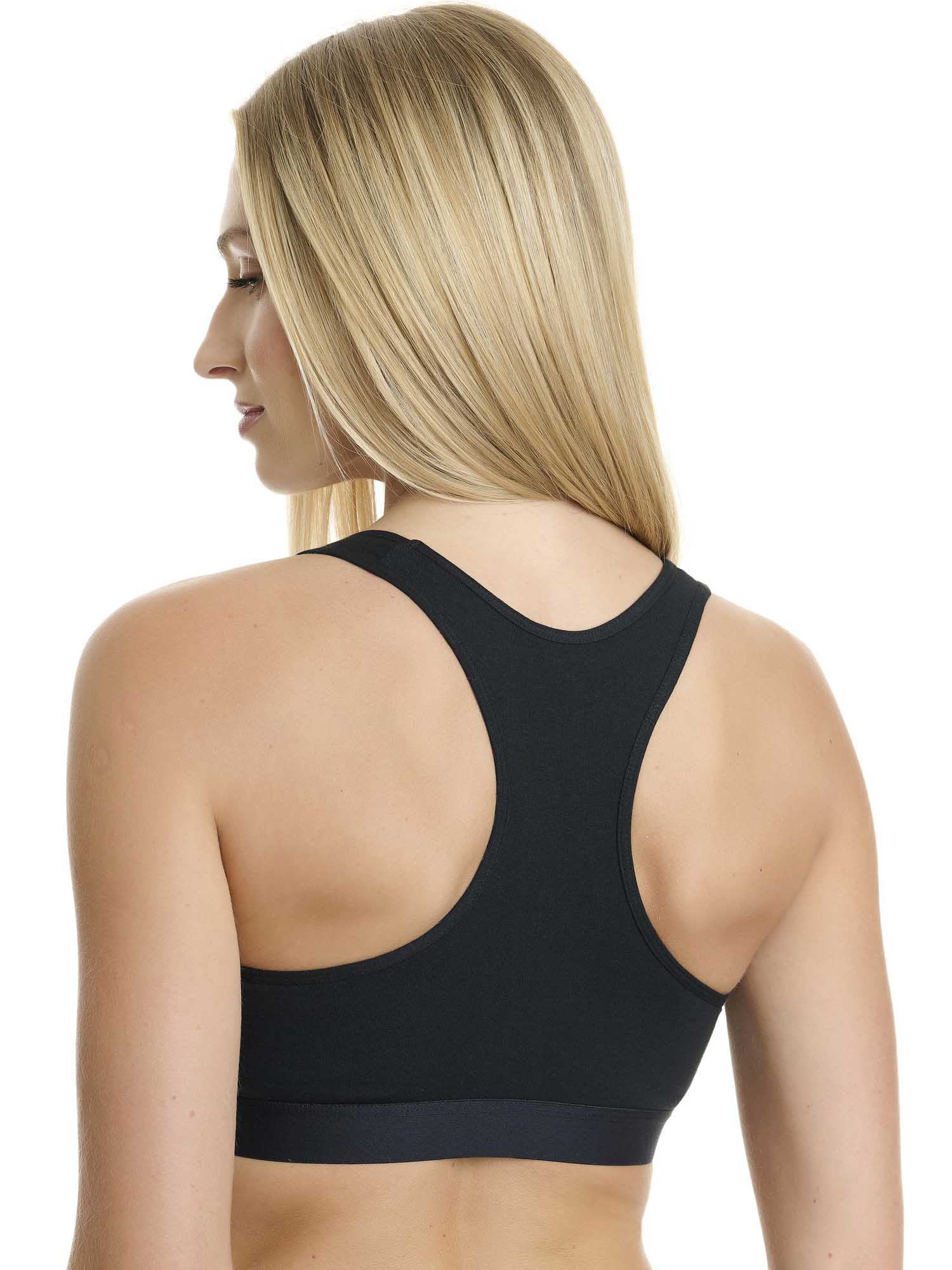 Γυναικείο Μπουστάκι Βαμβακερό bralette με λάστιχο φαρδιά τιράντα Walk W2251-1-02 ΜΑΥΡΟ  