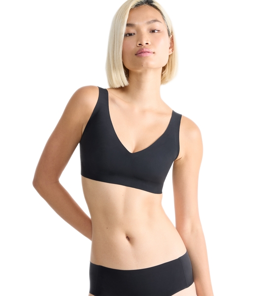 Σουτιέν Zero Feel Bralette Μπουστάκι Αόρατο Push Up Sloggi 10217728-0004 ΜΑΥΡΟ