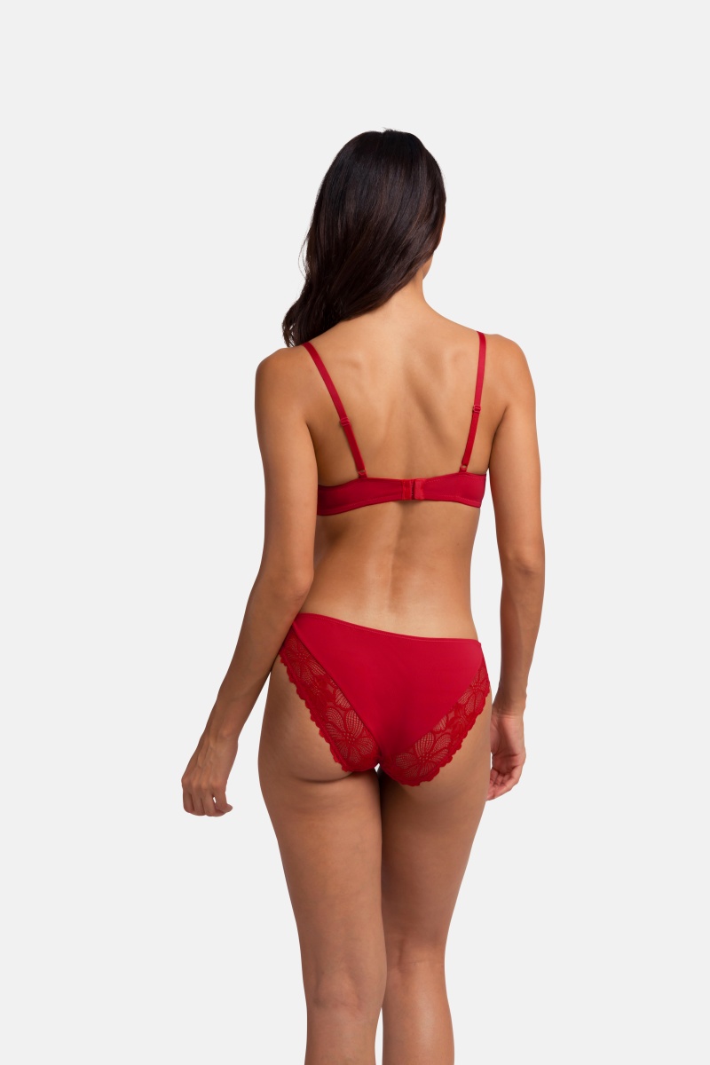 Σουτιέν Ενίσχυση Μπανέλα Βαθύ Ντεκολτέ 2 PACK FLORIE-2PP PUSH UP PLUNGE CUP B Dorina FXPG0007LA088-2X0404 ΚΟΚΚΙΝΟ-ΜΠΕΖ