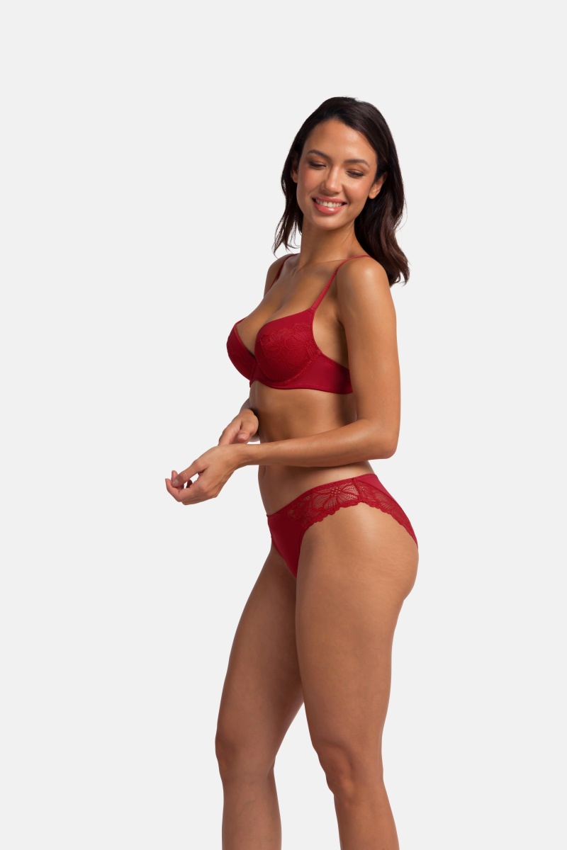 Σουτιέν Ενίσχυση Μπανέλα Βαθύ Ντεκολτέ 2 PACK FLORIE-2PP PUSH UP PLUNGE CUP B Dorina FXPG0007LA088-2X0404 ΚΟΚΚΙΝΟ-ΜΠΕΖ