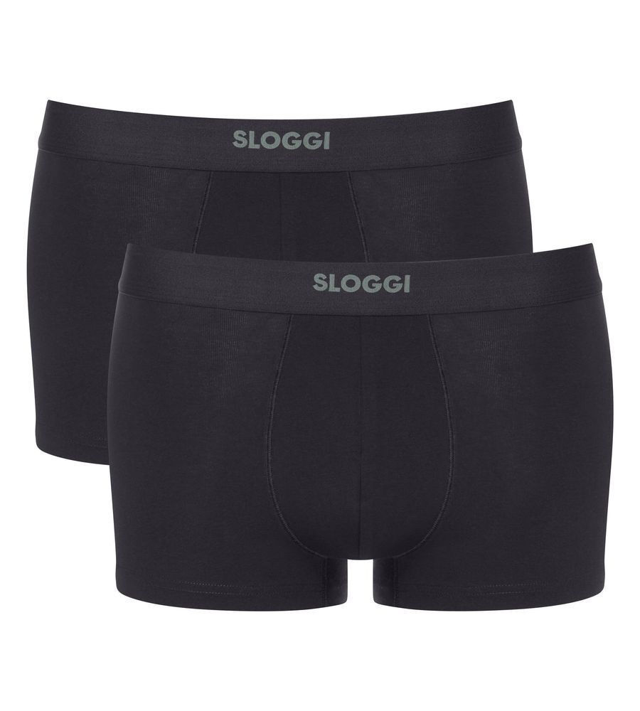 Ανδρικό Εσώρουχό μπόξερ Αναπνέον Βαμβάκι 2PACK Sloggi EVER Ease Hipster 10222379-0004 ΜΑΥΡΟ