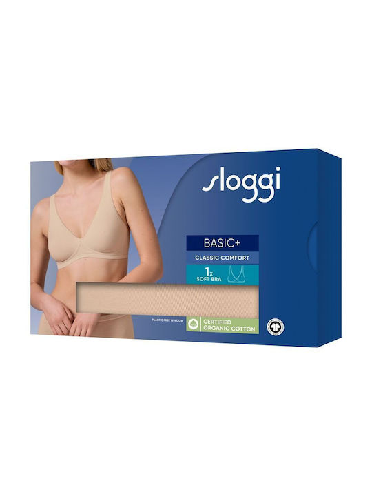 Γυναικείο Σουτιέν Χωρίς Μπανέλα Sloggi Basic+ Soft Bra 10222327-0026 Μπεζ