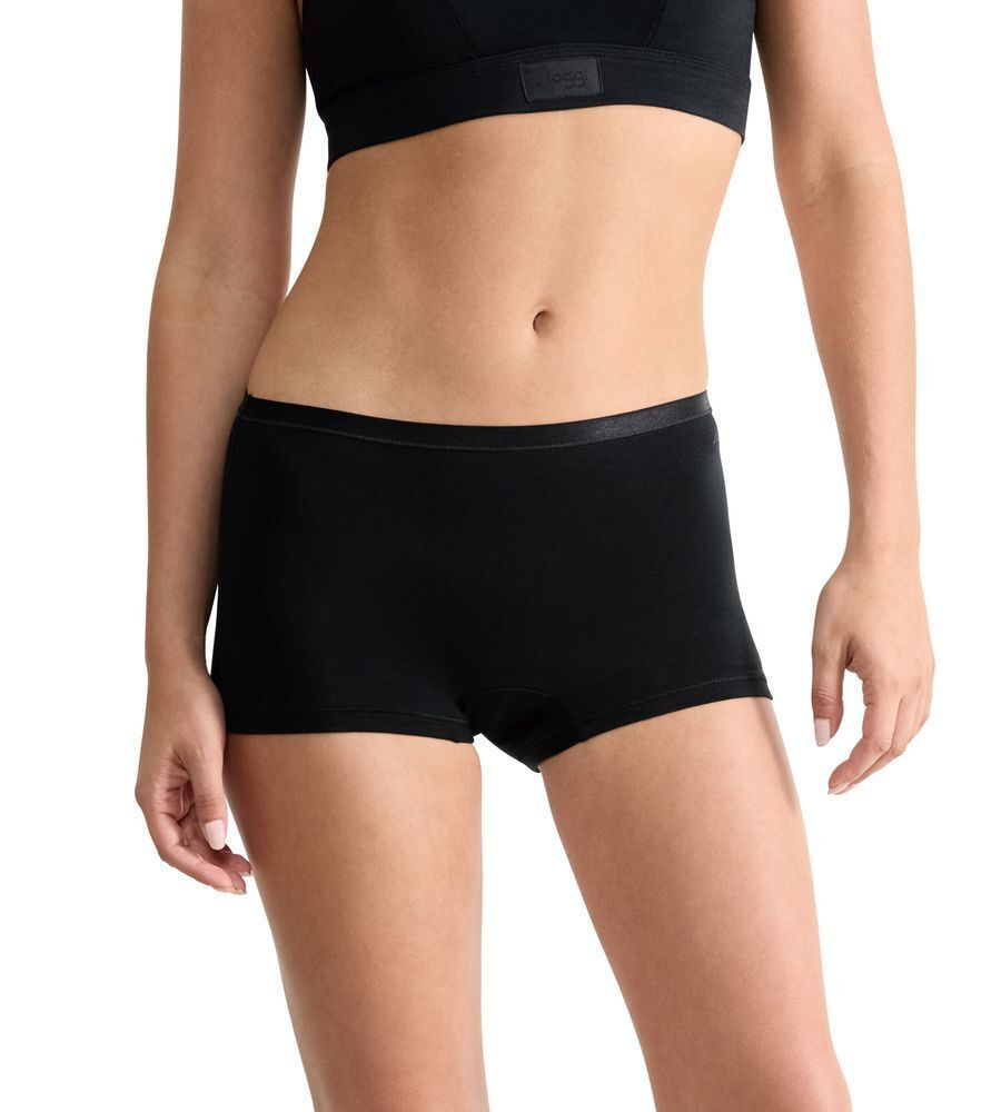 Γυναικεία slip Boxer 3 PACK 3 τεμαχίων Βαμβακερό Sloggi GO Daily  Short 10222337-0004 ΜΑΥΡΟ