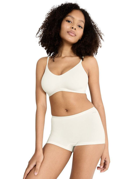 Γυναικεία slip Boxer 3 PACK 3 τεμαχίων Βαμβακερό Sloggi GO Daily  Short 10222337-00GZ Silk White