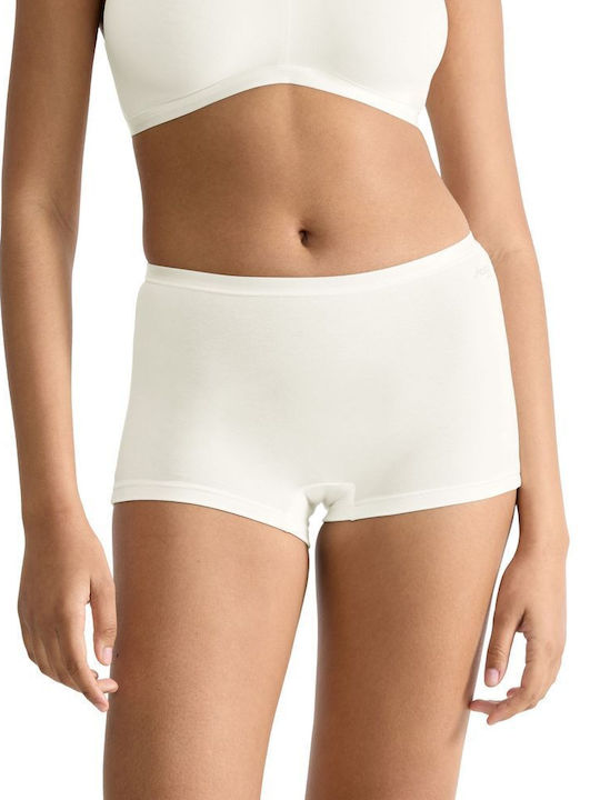 Γυναικεία slip Boxer 3 PACK 3 τεμαχίων Βαμβακερό Sloggi GO Daily  Short 10222337-00GZ Silk White