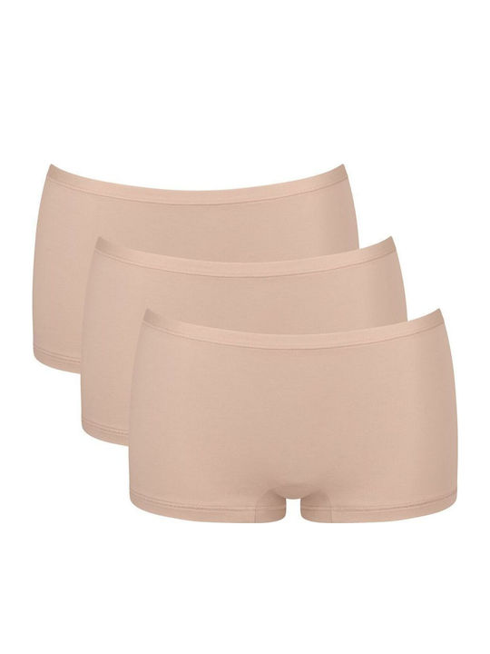 Γυναικεία slip Boxer 3 PACK 3 τεμαχίων Βαμβακερό Sloggi GO Daily  Short 10222337-00LZ BEIZE