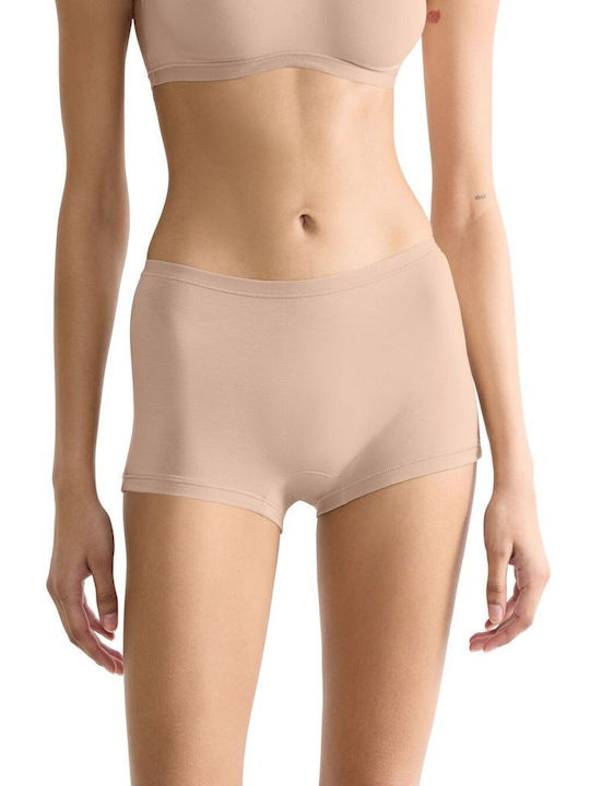 Γυναικεία slip Boxer 3 PACK 3 τεμαχίων Βαμβακερό Sloggi GO Daily  Short 10222337-00LZ BEIZE