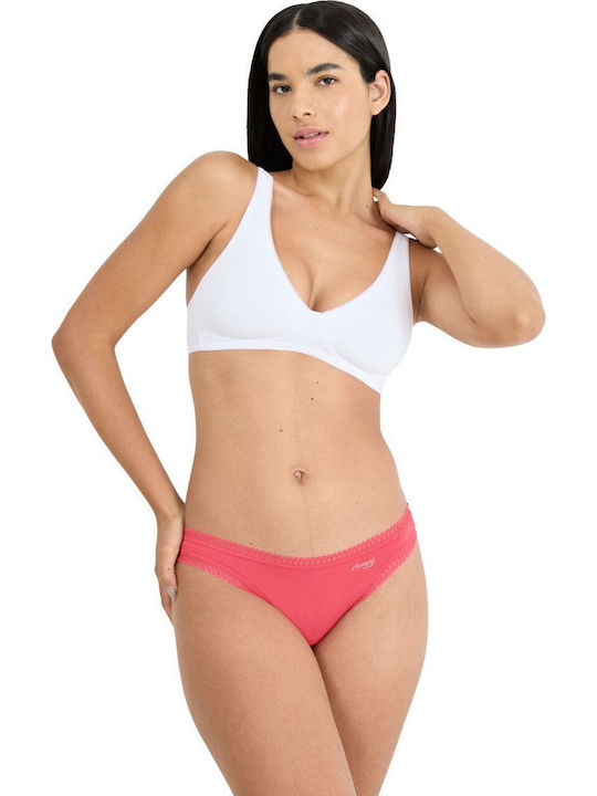 Γυναικείo εσώρουχo 3PACK sloggi GO Crush String C3P 10219704-M005 ΛΕΥΚΟ-ΡΟΖ-ΚΟΡΑΛΙ