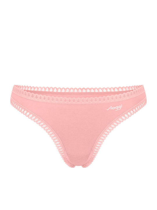 Γυναικείo εσώρουχo 3PACK sloggi GO Crush String C3P 10219704-M005 ΛΕΥΚΟ-ΡΟΖ-ΚΟΡΑΛΙ