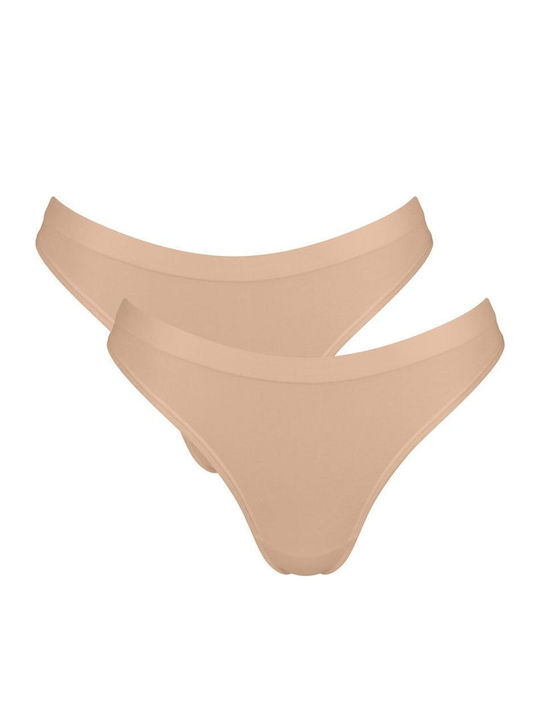 Γυναικεία slip 2 PACK 2 τεμαχίων modal TENCEL Sloggi GO Sense Tanga 2P 10224864-1195 ΜΠΕΖ