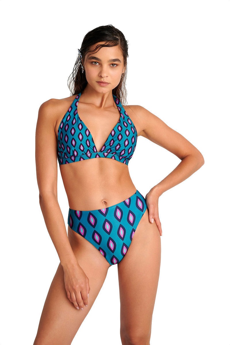 Γυναικείο μαγιό Bikini Top Blu4u 25366250D-21-D Cup ΠΕΤΡΟΛ