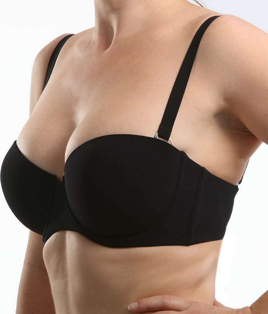 Σουτιέν Luna Secret Sense Χωρίς ραφές Αόρατο second skin Strapless 11074D D CUP-BLACK