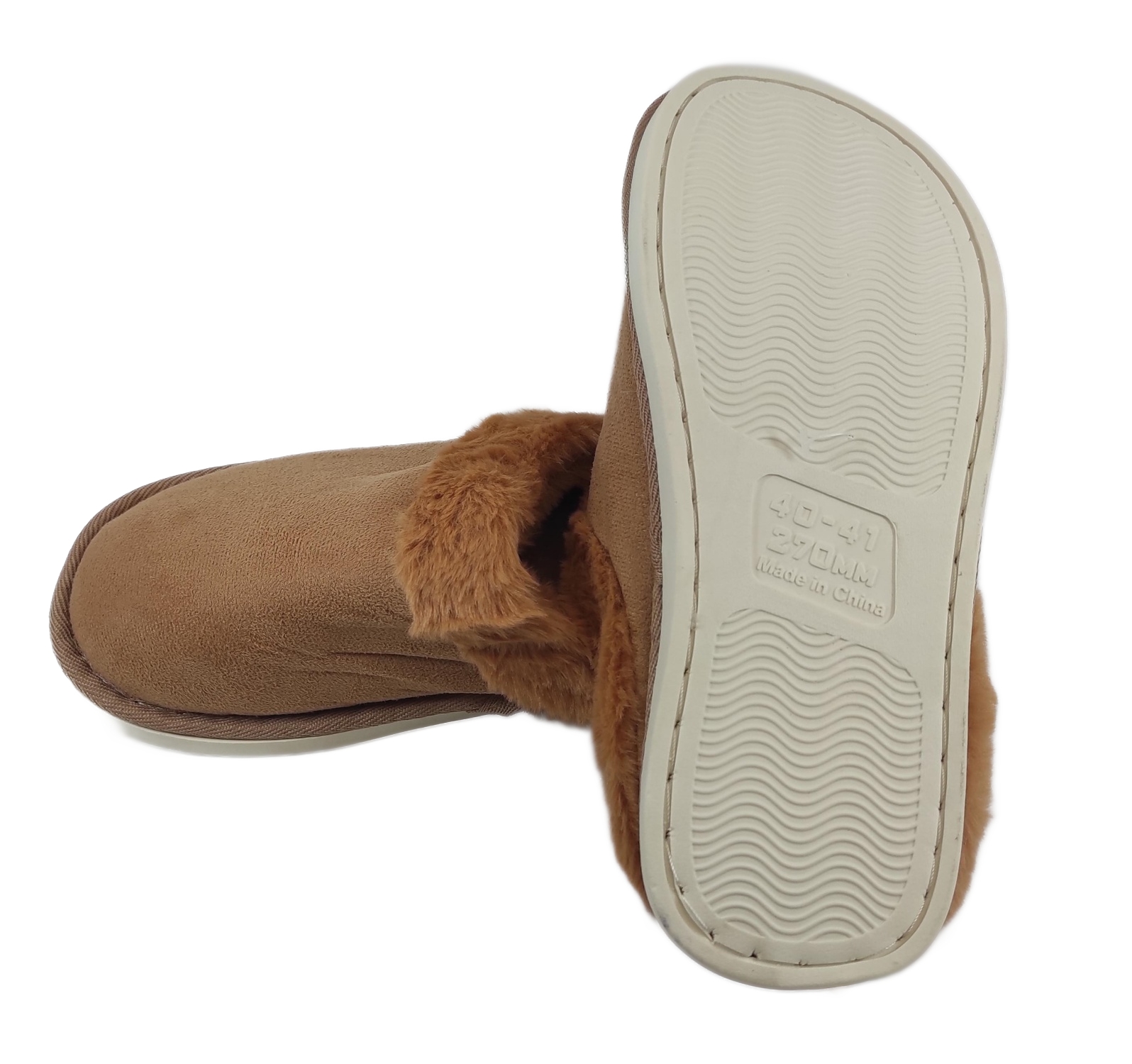 Γυναικεία Παντόφλα Χειμερινή Ραμμένη ADAM'S 903-25503 ΚΑΜΕΛ