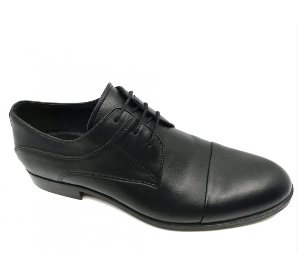Ανδρικό Παπούτσι Δερμάτινο Κουστουμιού DERMA SHOES-DS035 ΜΑΥΡΟ