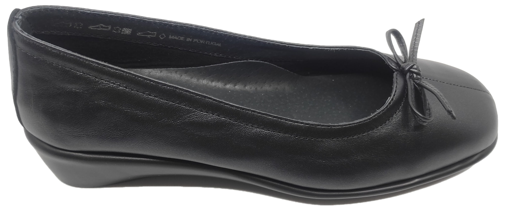 Γυναικεία γόβα δερμάτινη Αναπαυτική comfort soft Αερόσολα AEROBICS 6652-015 Μαύρο Μεταλλικό