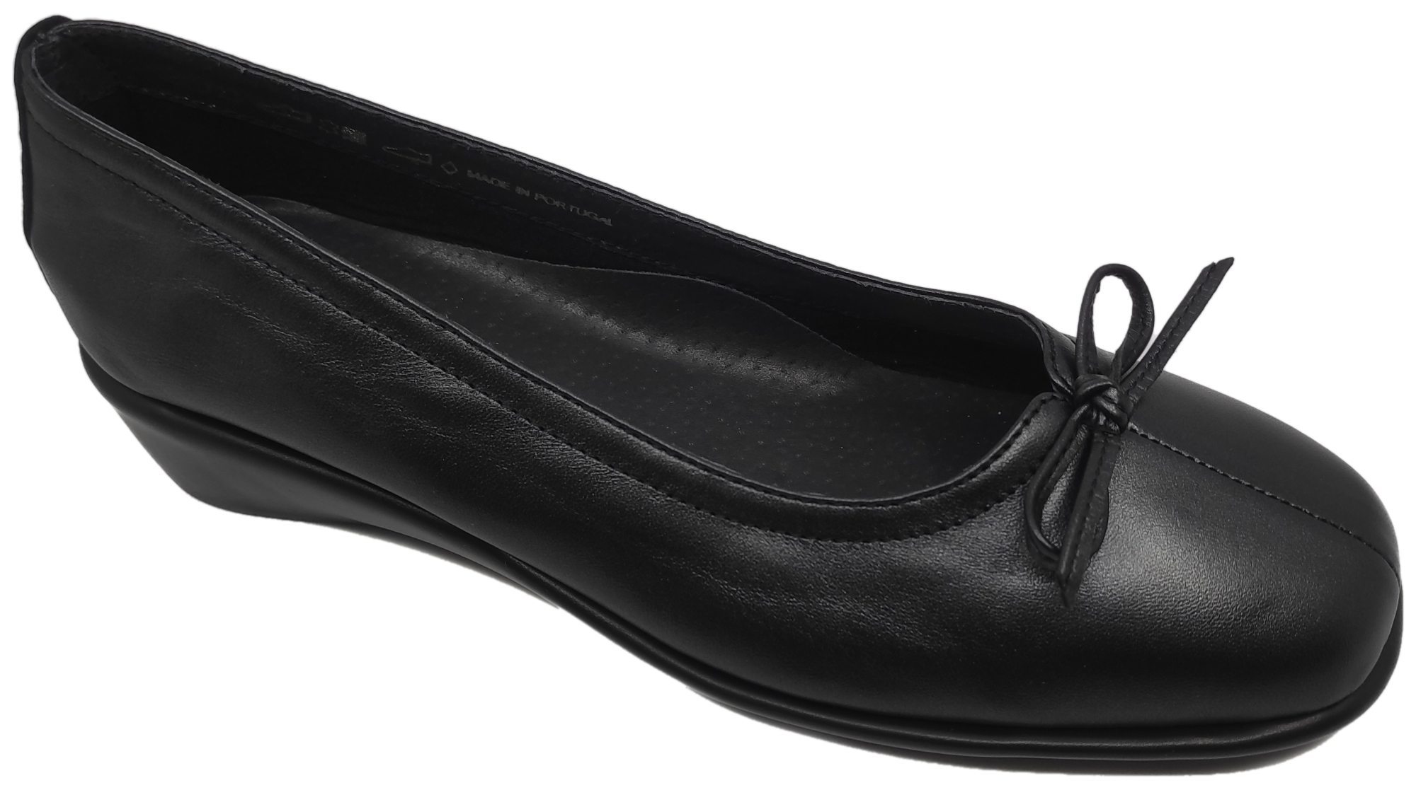 Γυναικεία γόβα δερμάτινη Αναπαυτική comfort soft Αερόσολα AEROBICS 6652-015 Μαύρο Μεταλλικό