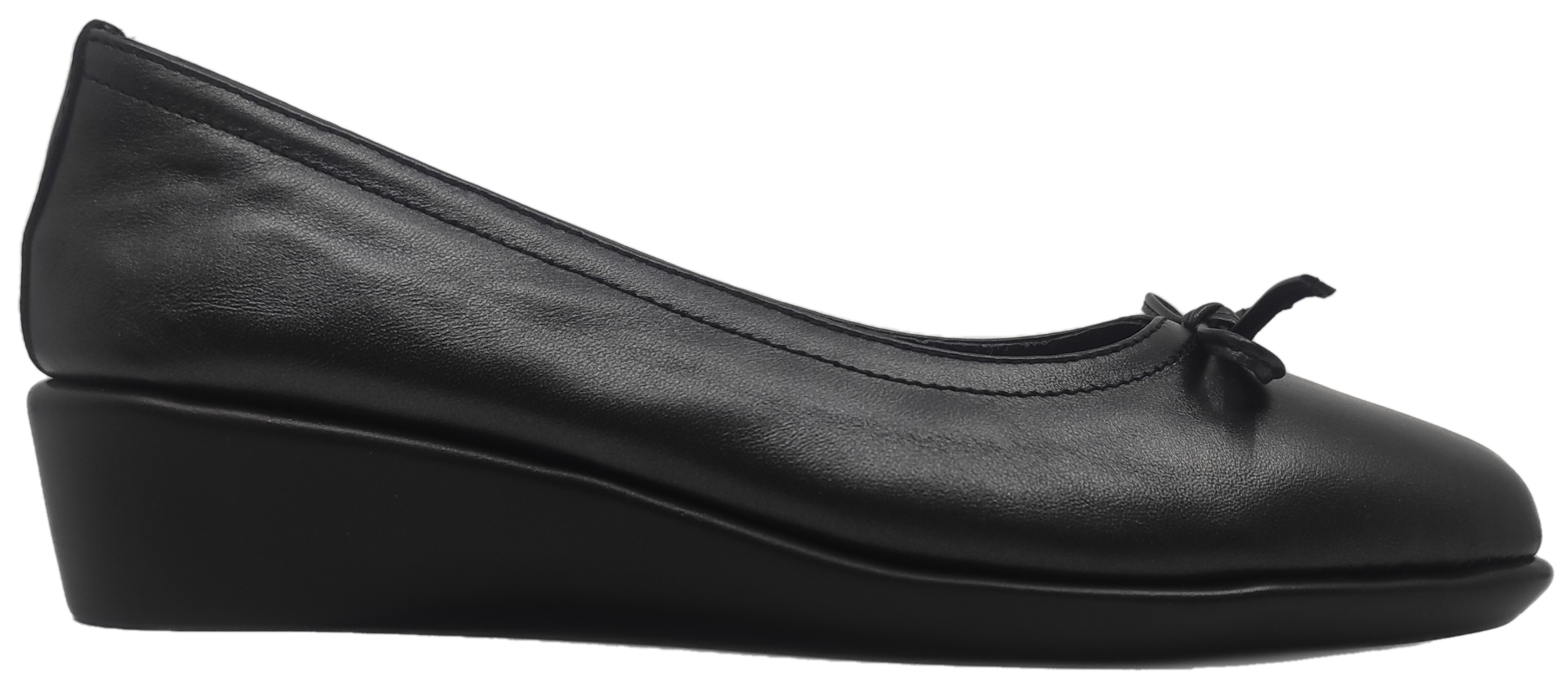 Γυναικεία γόβα δερμάτινη Αναπαυτική comfort soft Αερόσολα AEROBICS 6652-015 Μαύρο Μεταλλικό